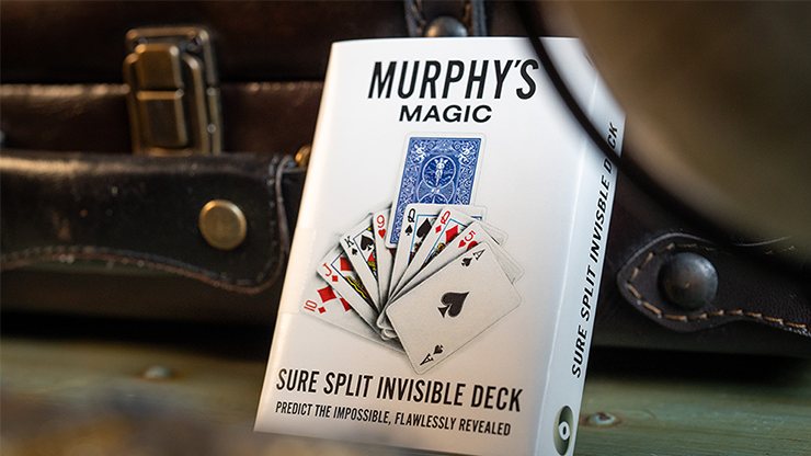 SURE SPLIT Invisible Deck Bicycle (Blue) by Murphy's Magic