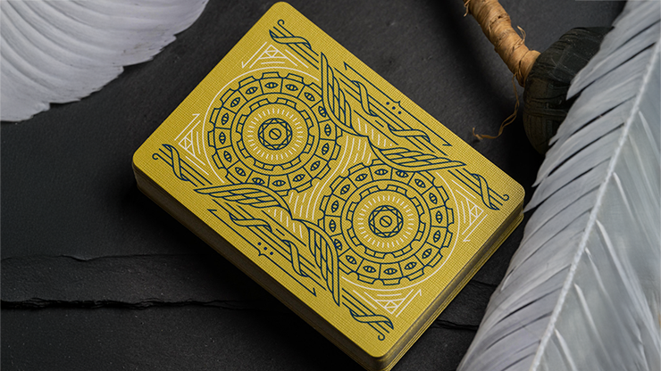Celestial Valor Playing Cards by Giovanni Meroni(greenish yellow)