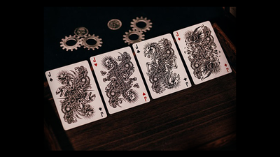 Black Metallic Foil Mortalis Machina Edition Playing Cards