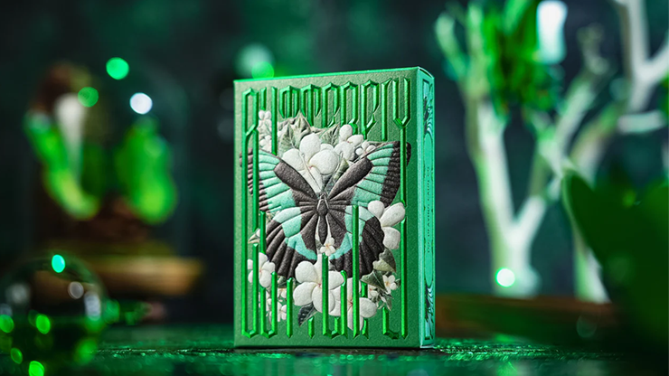 Emerald Green Morpho Playing Cards by TCC Fashion