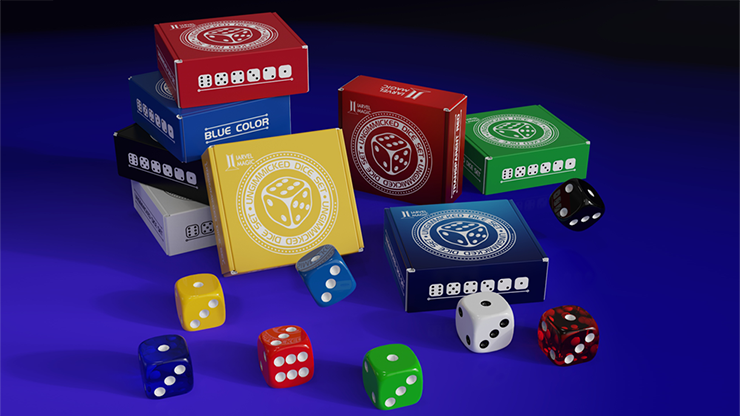 Regular Dice Set (9 Normal Dice) by IARVEL Magic (Transparent Red)