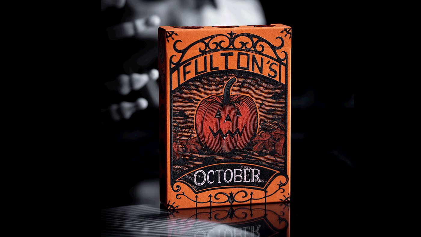 OCTOBER V2 PUMPKIN ORANGE PLAYING CARDS