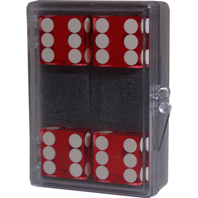 Dice 4-pack Red Near-precision 19mm (casino)