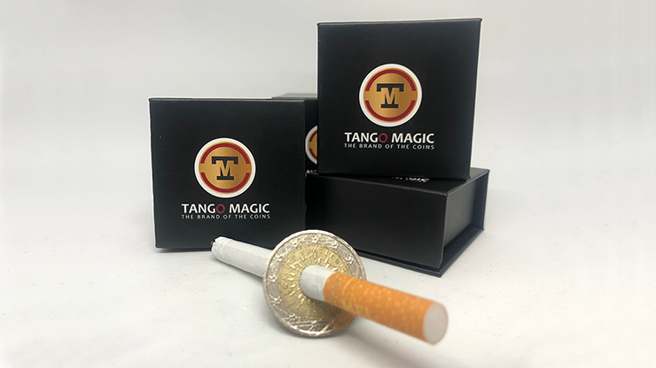 Cigarette Through 2 Euros (E0013) (Two Sided) - Trick