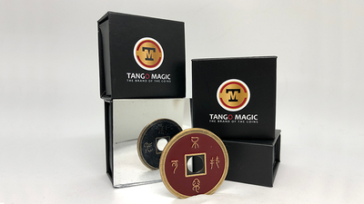 Chinese Coin (CH0019) Black & Red by Tango Magic - Tricks