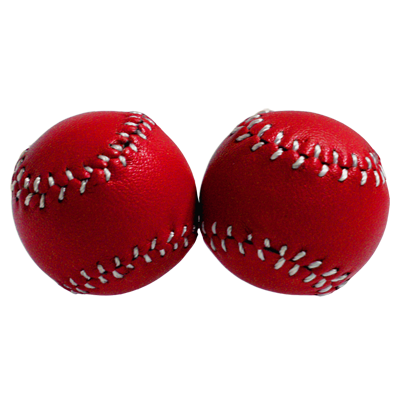 Chop Cup Balls Red Leather (Set of 2) by Leo Smetsers - Trick