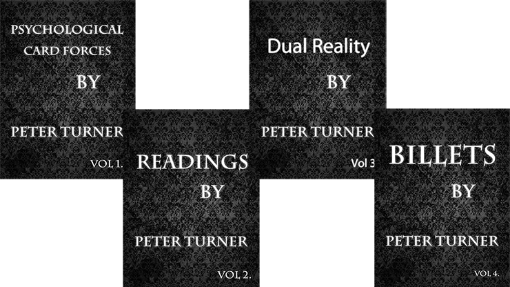 4 Volume Set of Reading, Billets, Dual Reality and Psychological Playing Card Forces by Peter Turner eBook DOWNLOAD