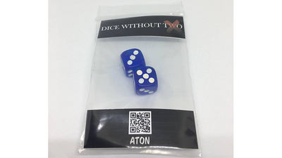 Dice Without Two CLEAR BLUE (2 Dice Set) by Nahuel Olivera Magic and Aton Games - Trick