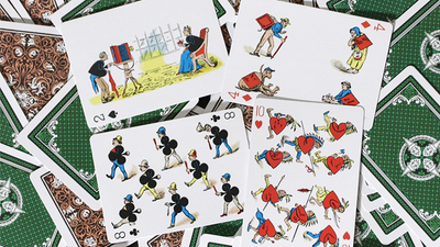 Limited Gilded Edition Late 19th Century Vanity (Clown) Playing Cards