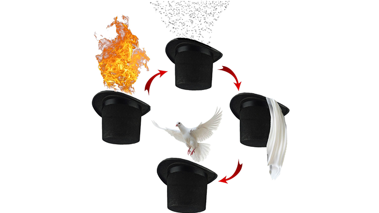 Magic Top Hat (4 effect) by 7 MAGIC - Trick