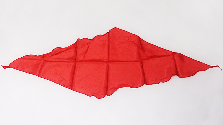 Diamond Cut Silk 18 inch (Red) by Magic by Gosh-Trick