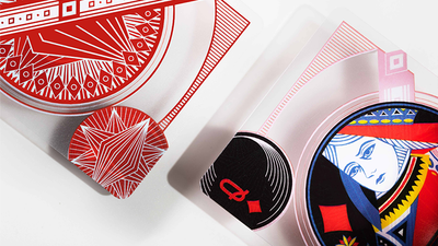 Red Transparent Playing Cards by MPC