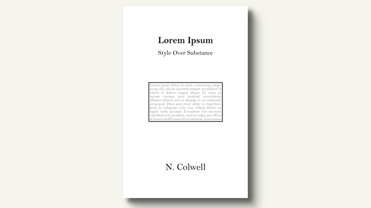 Lorem Ipsum by N. Colwell - Book