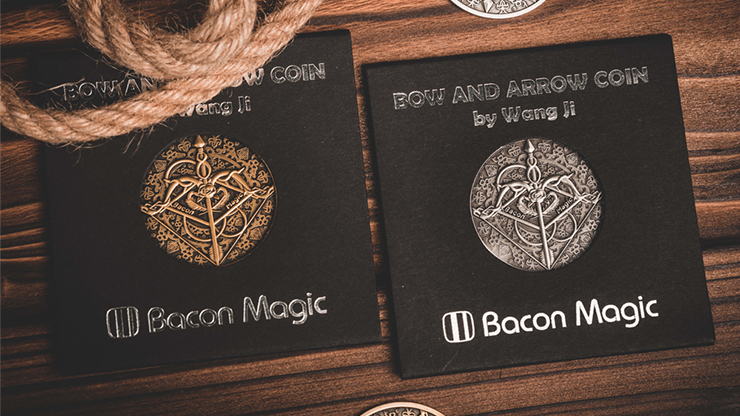 BOW AND ARROW COIN SILVER ( Gimmick and Online Instructions)  by Bacon Magic - Trick