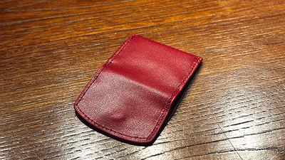 The Cowhide Coin Wallet (Red) by Bacon Magic - Trick
