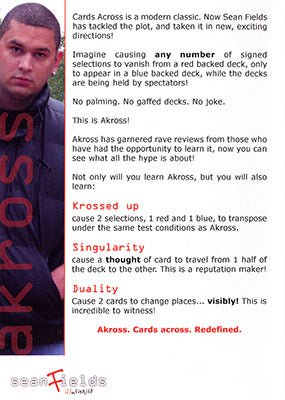 Akross by Sean Fields - DVD