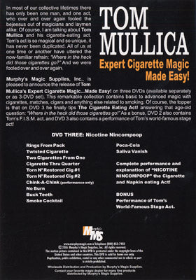 Expert Cigarette Magic Made Easy - Vol.3 by Tom Mullica - DVD