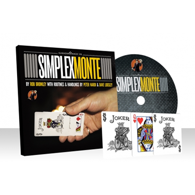 Simplex Monte Red (Gimmicks and Online Instructions) by Rob Bromley and Alakazam Magic - DVD